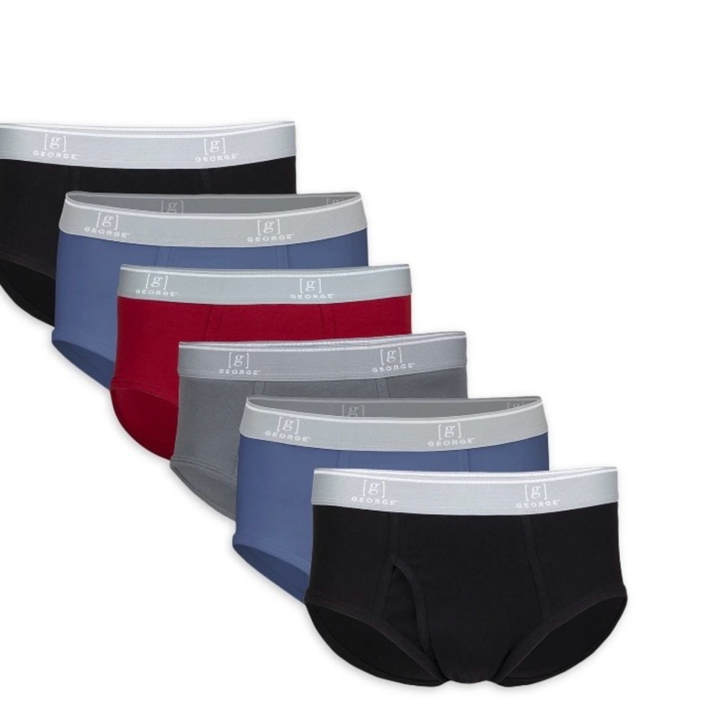 George Men's Mid Rise Briefs, 6-Pack Sz 3XL (48-50)